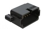 Black DIP Connector with thermoplastic housing and diverse terminal types designed for secure connections and operation in harsh conditions